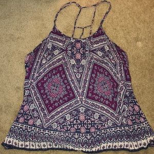 Strappy paisley tank top